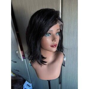 100% Virgin unprocessed Brazilian human hair wig lace front pre-bleached New